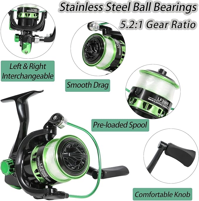 Fishing Rod, 6.9ft Telescopic Fishing Rod and Reel Combo - Image 6
