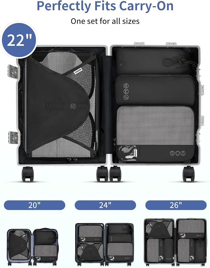 WANDF 7 Set Compression Packing Cubes - Image 4