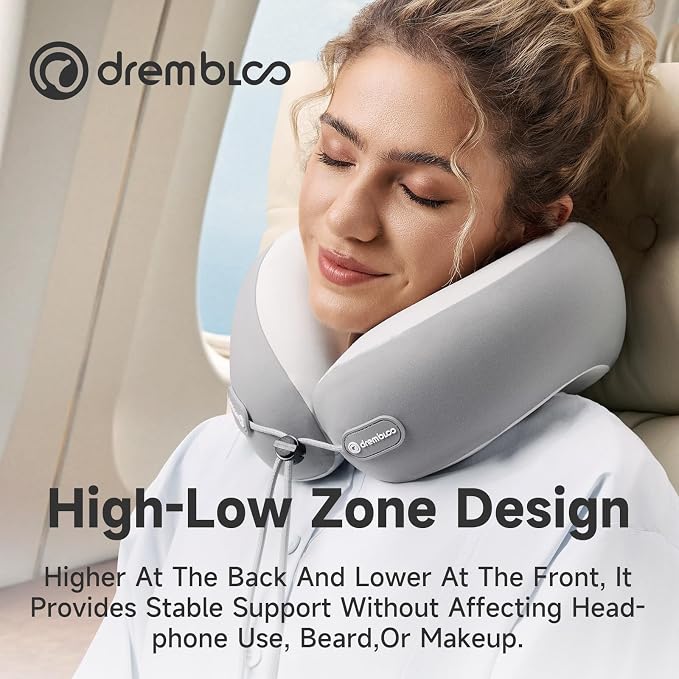 Neck Pillow Airplane, 100% Pure Memory Foam, Cooling Airplane Pillow, Travel - Image 5