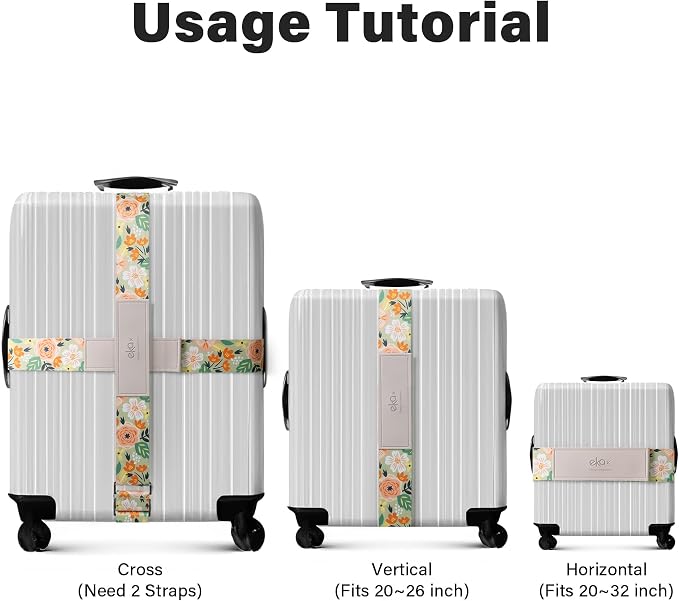 Luggage Straps for Suitcases, Adjustable Luggage Elastic Belt, Travel - Image 3
