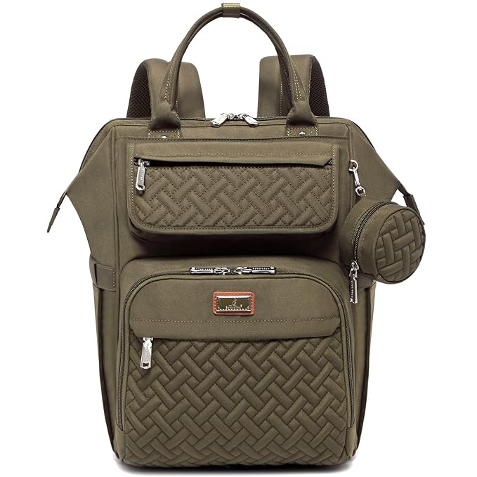 BabbleRoo Diaper Bag Backpack, Stroller Straps & Pacifier Case, Unisex Stylish by BabbleRoo