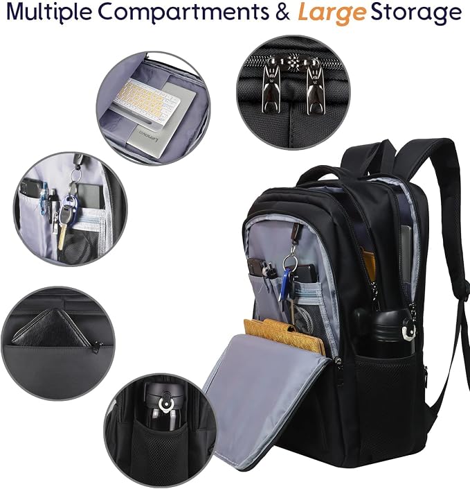 Laptop Backpack Fits 17 Inch Computer, Bussiness Travel Backpack - Image 3