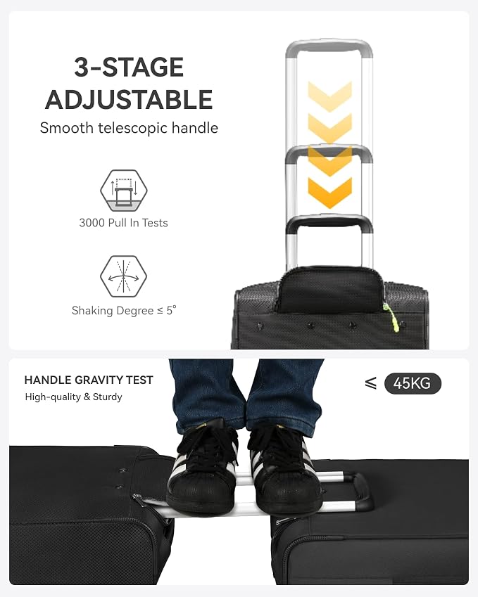 LUGGEX Carry On Luggage with Spinner Wheels - Image 5
