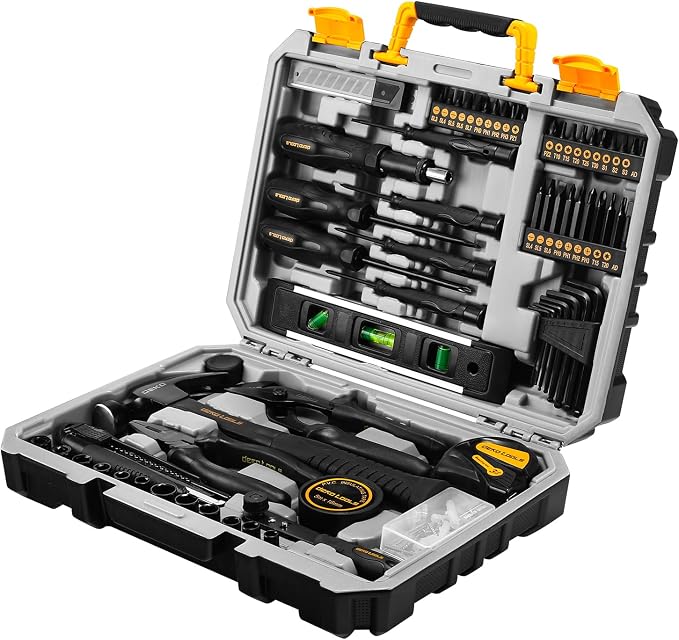 DEKOPRO 150 Piece Tool Set, General Household Hand Tool Kit, Home Repair Tool by DEKOPRO