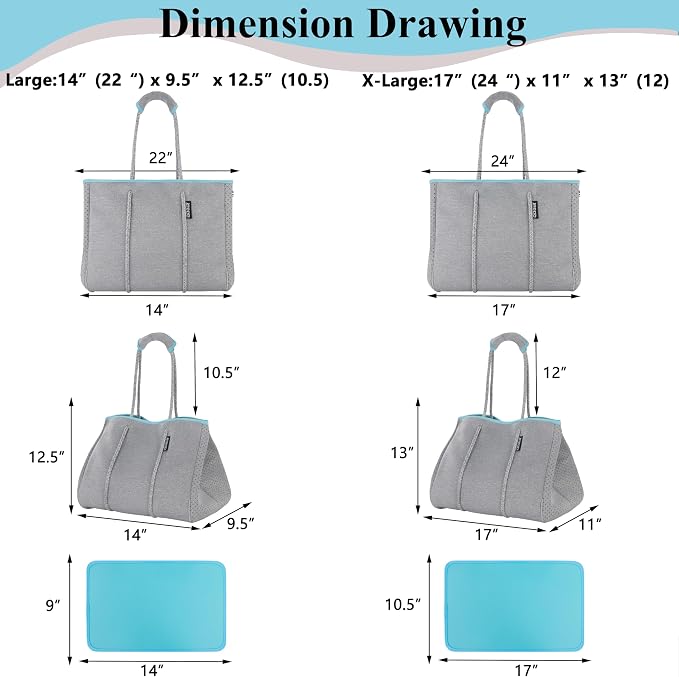 QOGiR Neoprene Multipurpose Beach Bag Tote - Image 2