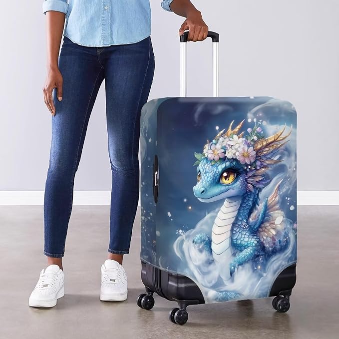 Dragon Luggage Cover Universal Fit 22-25 Inch Anti-Slip Elastic Spandex - Image 4