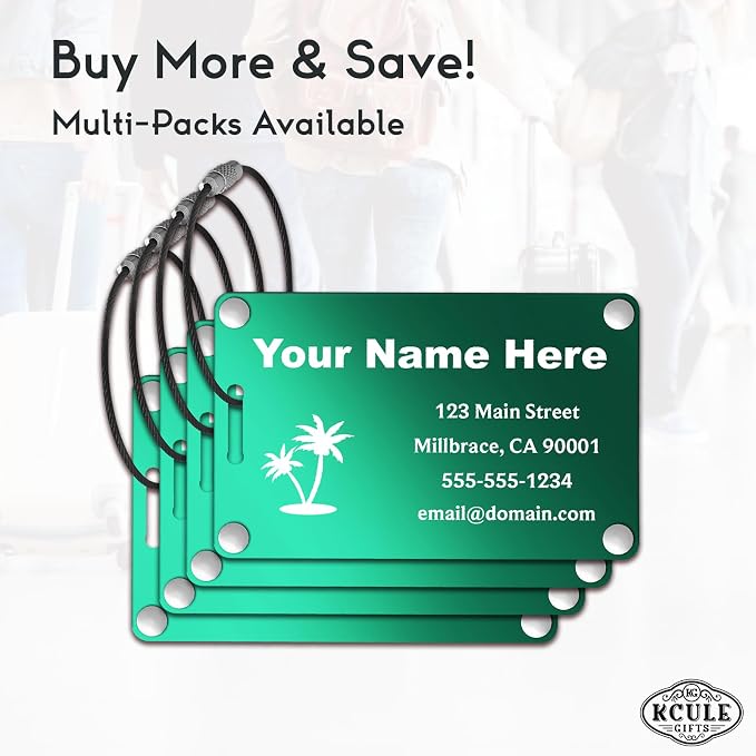 Personalized Luggage Tags: Custom Metal Luggage Tags - Image 2