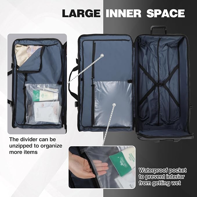 REDCAMP Large Rolling Duffle Bag - Image 5