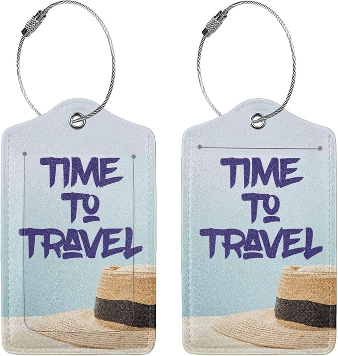 2 Pcs Time to Travel Luggage Tag by Xovweinp