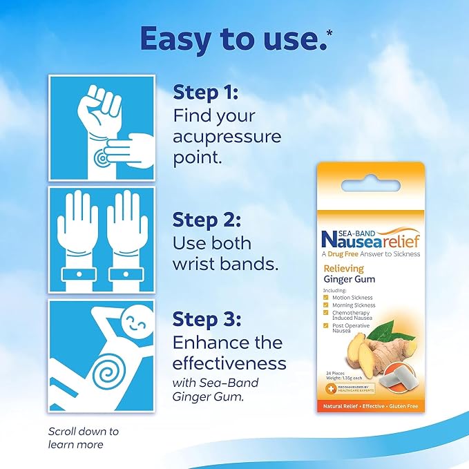 Sea-Band Anti-Nausea Acupressure Wristband - Image 9
