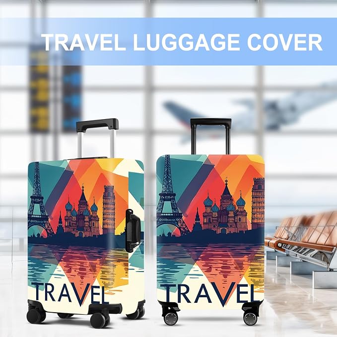 Luggage Cover Washable Suitcase Protector Anti-Scratch, Stretchable Fit - Image 6