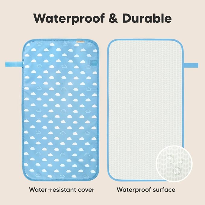 KeaBabies Portable Diaper Changing Pad, Easy Wipe Clean - Image 4