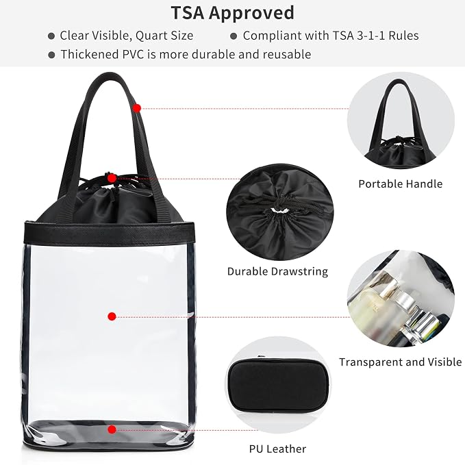 Clear Toiletry Bag, Travel Toiletry Bag - Image 4