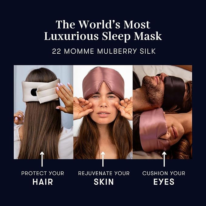 DROWSY Silk Sleep Mask. Face-Hugging, Padded Silk Cocoon - Image 6