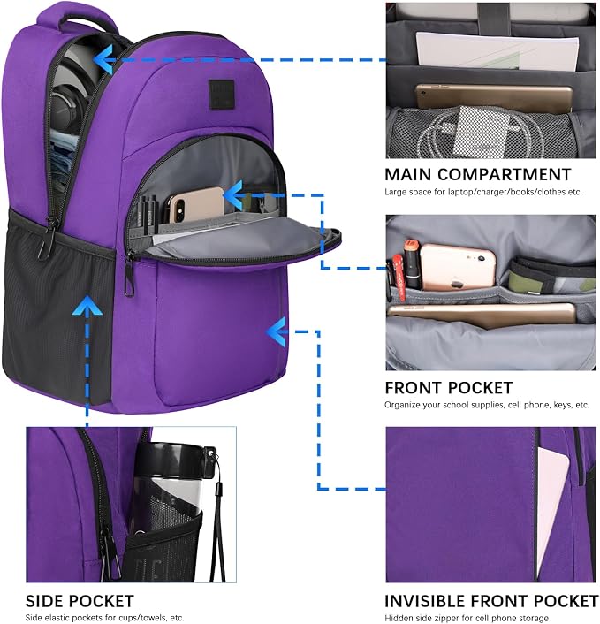 LARIPOP Travel Laptop Backpack, 15.6 Inch Business Laptop backpack - Image 2
