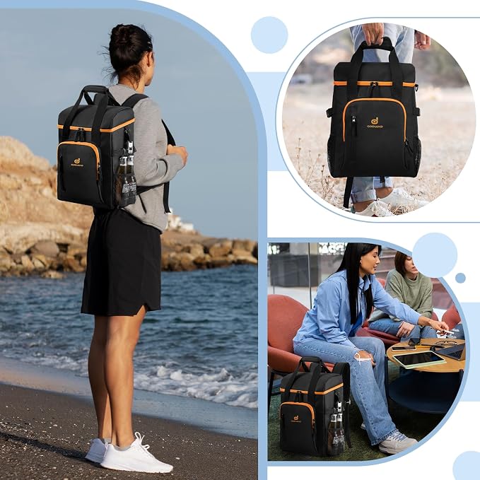 Odoland Cooler Backpack, 30 Cans Insulated Leak-Proof Cooler Bag - Image 8