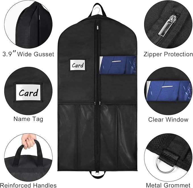 Zilink Suit Bags for Men Travel 43" Garment Bags for Travel - Image 3