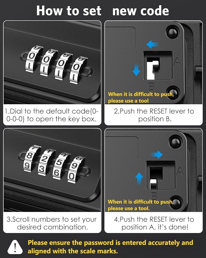 AMIR Portable Safe Box, Combination Security Case LockBox - Image 5