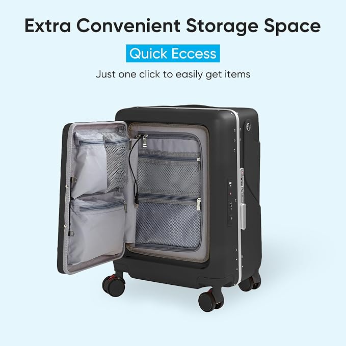 TABU 20" Ride-on Luggage with Seat，Front Opening Carry-On Hardshell Ride On - Image 4