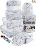 Veken 8 Set Packing Cubes for Travel Essentials, Suitcase Organizer Bags in 4 by Veken