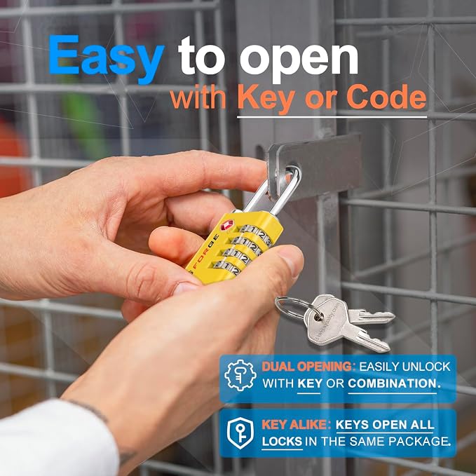 Forge Dual-Opening: Key or Combination Access Lock, TSA Approved Locks - Image 3