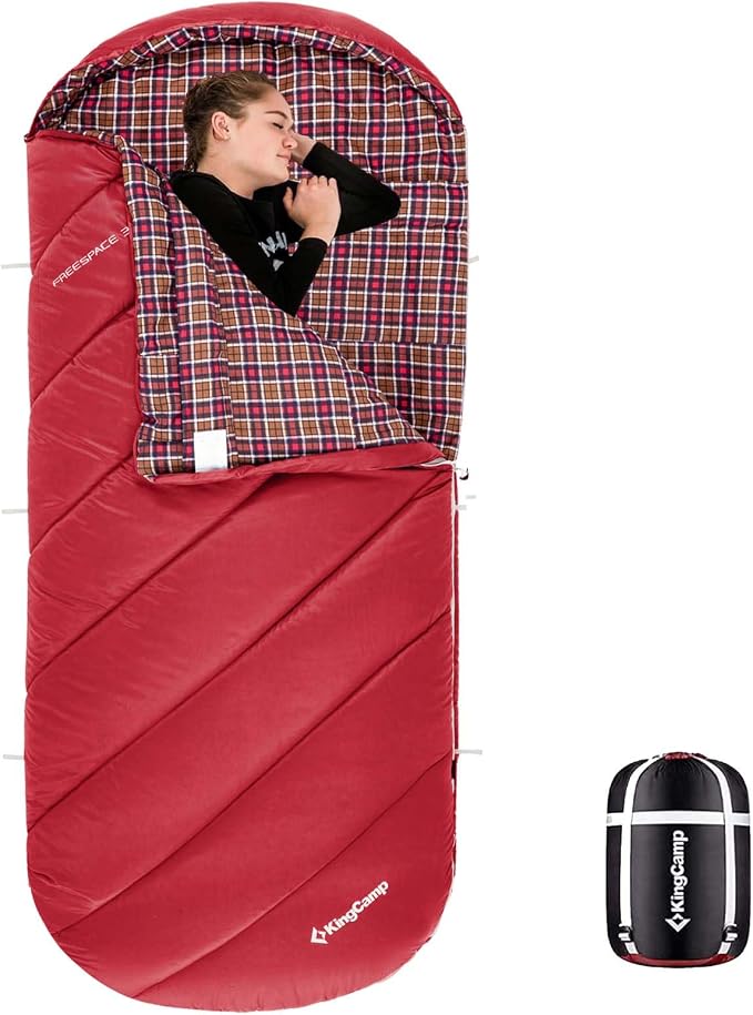 KingCamp Sleeping Bag for Adults, Cold Weather & Warm Extra Wide Big & Tall XL by KingCamp