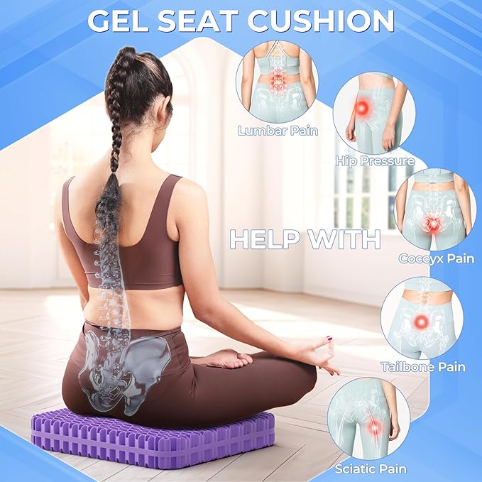 TushGuard Gel Seat Cushion for Long Sitting, Enlarged & Thickened Patent Design - Image 6