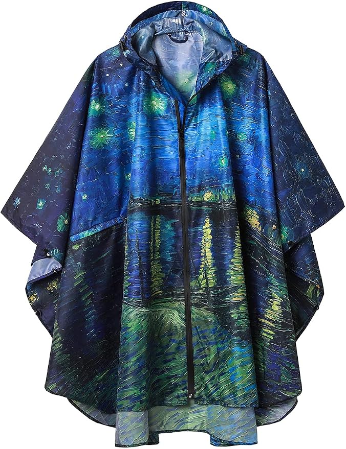 SaphiRose Rain Poncho Jacket Coat Hooded by SaphiRose