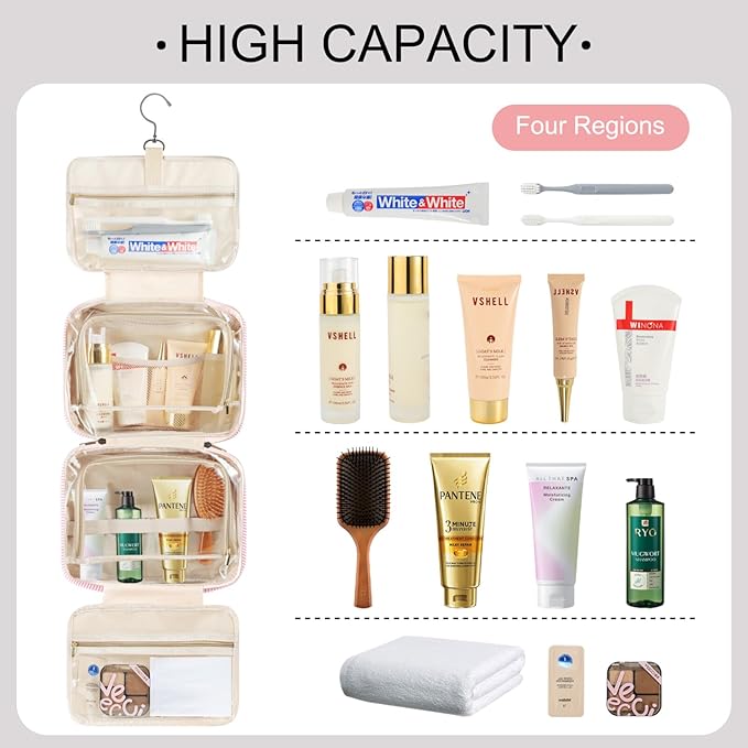 TOPEAST Hanging Travel Toiletry Bag - Image 4