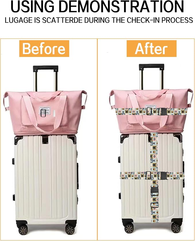Luggage Straps for Suitcases, Adjustable Travel Belt, Durable Wide Luggage Strap - Image 3