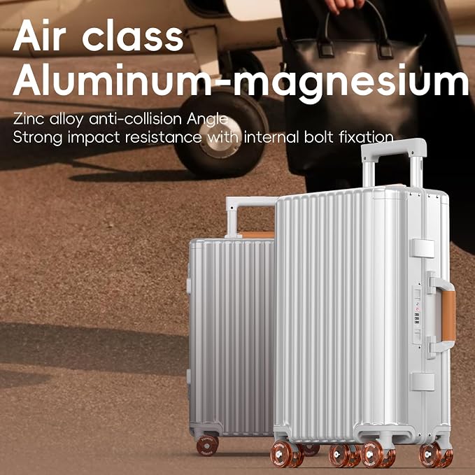 ROAMING 24 Inch Check Luggage Durable All Aluminum Hardshell Suitcase - Image 4