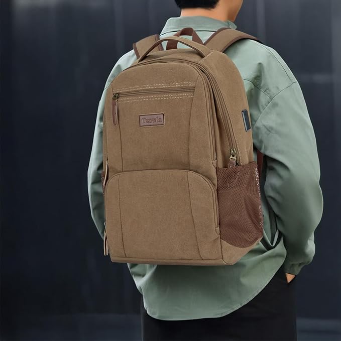 Tzowla Canvas Laptop College Backpack - Image 6