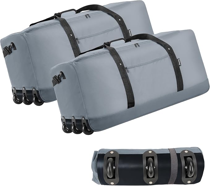 Finnhomy 120L Foldable Rolling Duffel Bag by Finnhomy