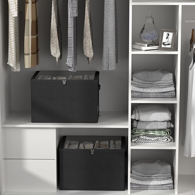 Shoe Organizer for Closet, 2 Pack Sturdy Shoe Storage Bins - Image 6