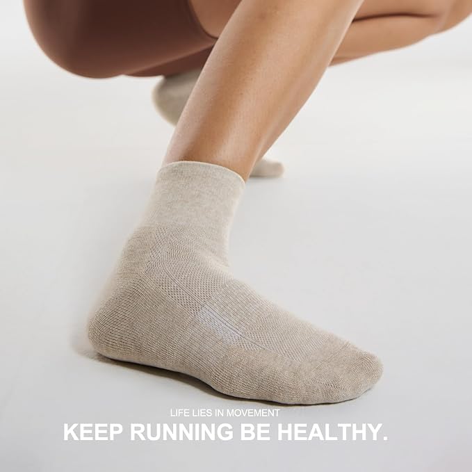 CS CELERSPORT 6 Pairs Women's Running Ankle Socks Athletic Sport Socks Cushioned - Image 6