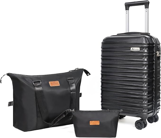 Luggage Set 3 Piece Luggage Set ABS hardshell Spinner Wheels Luggage Carry on by Aklsvion