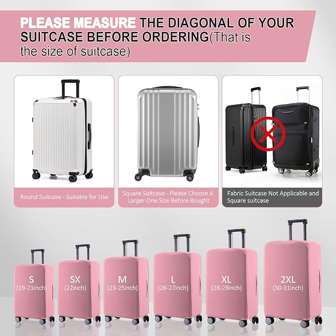 Travel Luggage Cover Suitcase Protector Scratch-Resistant Fit 19-31 Inch - Image 4