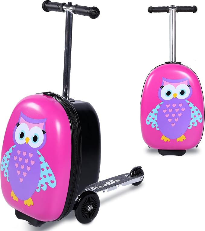 Owl Kids Scooter Suitcase by Unknown