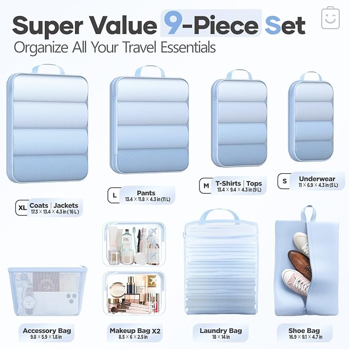 Veken 9/11 Set Compression Packing Cubes - Image 2
