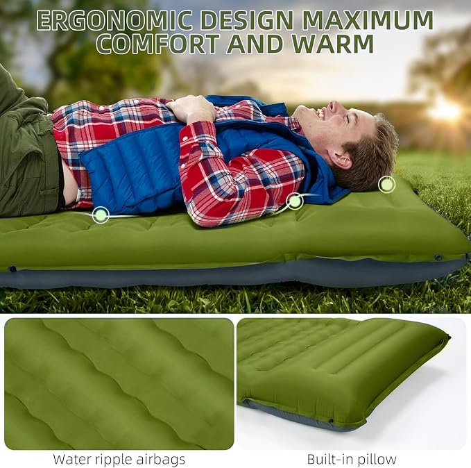 Camping Sleeping Pad, Extra Thick 5 Inch Camping Mat - Image 3