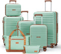 Luggage Sets with spinner wheels, PC+ABS Hard Shell Travel Luggage, Lightweight by Unknown