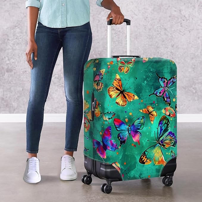 Butterflies Print Baggage Covers - Image 4