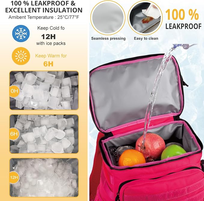 Tactical Backpack Cooler, Soft Lightweight Leakproof Cooler Backpack, Insulated - Image 5
