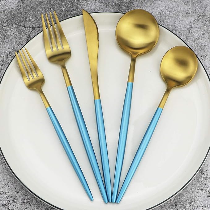 Gugrida 20-Piece 18/10 Stainless Steel Flatware Silverware, Luxury Dinnerware - Image 2