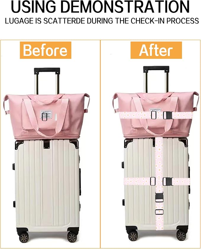 Luggage Straps for Suitcases, Adjustable Travel Belt, Durable Wide Luggage Strap - Image 3