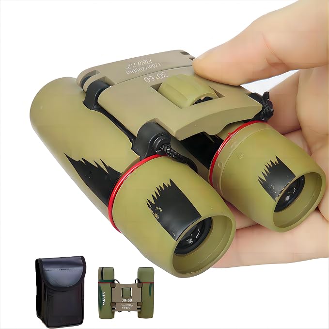 Compact 30x60 Binoculars for Adults and Kids, Foldable Lightweight Easy Focus by ZIYOUHUStock