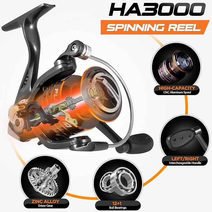 PLUSINNO Fishing Rod, Telescopic Fishing Rod and Reel Combo, Collapsible Travel - Image 4