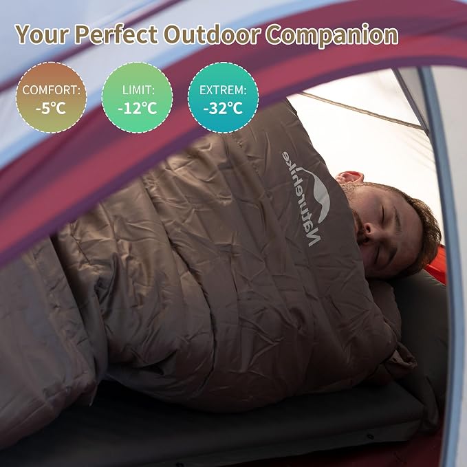 Naturehike Sleeping Bags for Adults, 23/39℉ Mummy Backpacking Sleeping Bag - Image 5