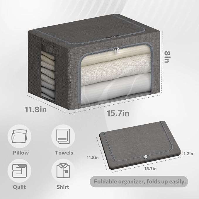 4 Pack Clothes Storage Bins - Image 6