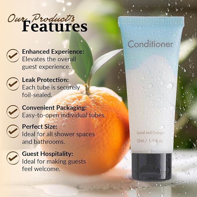 Double Sealed Hotel Conditioner Bulk 100 Pack Individually Wrapped Travel Size - Image 3